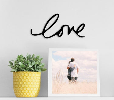 Love Metal Sign | Cursive Wall Words - Simply Royal Design